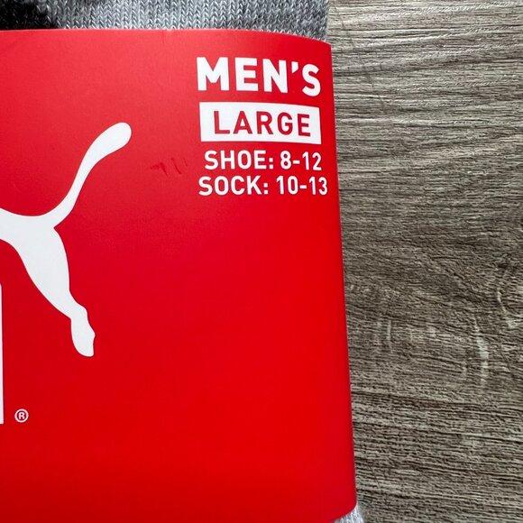 6 Pair Puma Men Sport-style Low Cut Versatility Comfort & Style Sock Large 10-13 - Picture 3 of 4